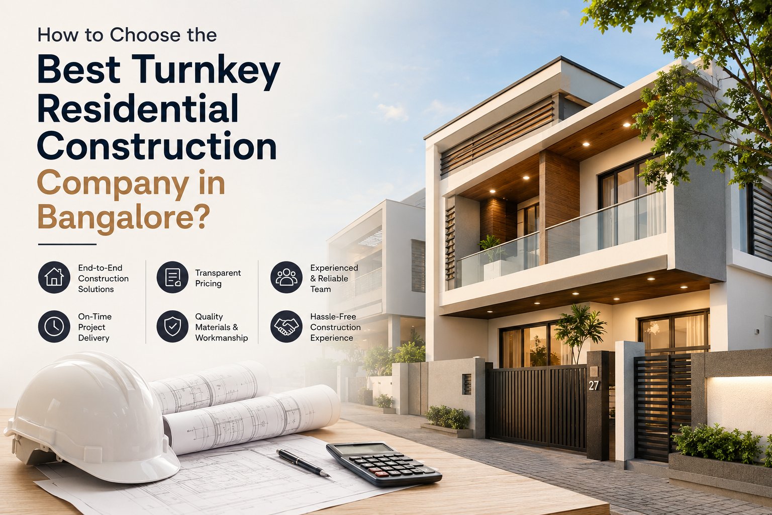 How to choose the best turnkey residential construction company in Bangalore